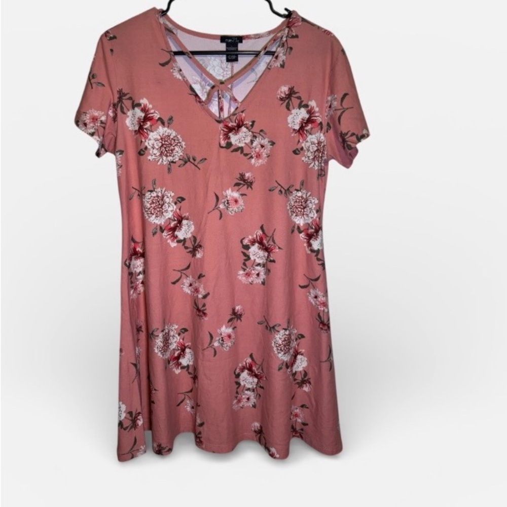 Rue21 Pink Floral Front Cross Dress